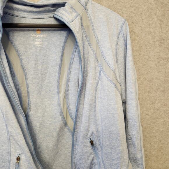 Tangerine Sweater Women Medium Blue Full Zip Athleisure Sporty Sweatshirt Jacket - Picture 4 of 13